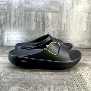 OOFOS OOahh Recovery Slide Comfort Sandals Women’s Size 9 Black